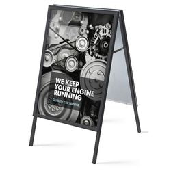 Cartello da marciapiede showdown zp50x70g32mec9005 alluminio nero