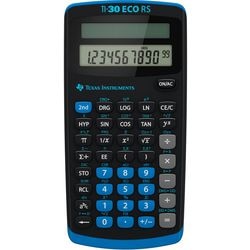 Calculadora Texas Instruments Ti-30 Eco RS negra batería, solar
