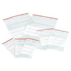 Buste grip strisce scrivibili 80 x 60 mm pp trasparente
