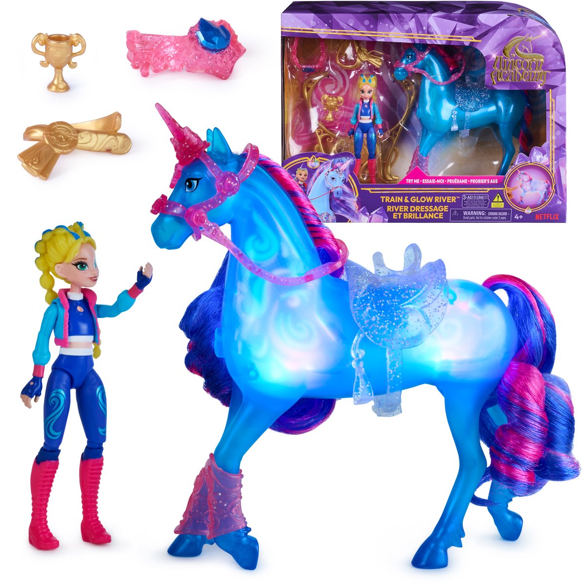 Unicorn academy train and glow river