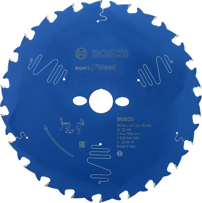Esperto lama Bosch per legno 254x30x2,6 1,8x22 t