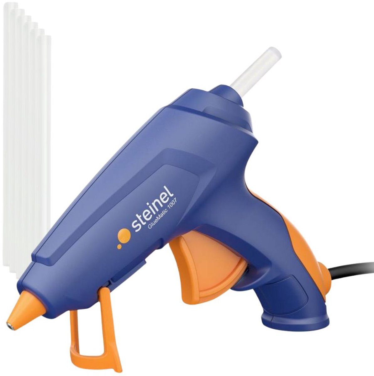 Pistola de pegamento Steinel pegamentomatic 1007-lt - funciona a baja temperatura - adecuada para uso de niños - incl. 6 barras de pegamento
