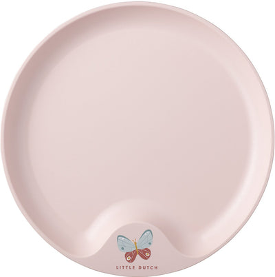 Mepal mio piatto per bambini Little Dutch - adatto al microonde - con manico - stoviglie per bambini - fiori farfalle