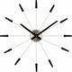 Nexttime plug inn – reloj de pared silencioso – 58 cm – metal – negro – diseño