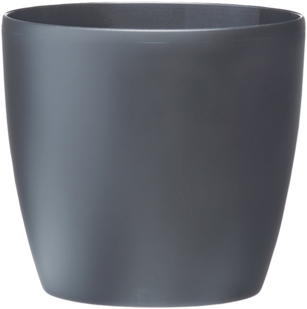 Elho brussels round wheels 47 - vaso da fiori grande per interni - 100% plastica riciclata - ø 46,5 x h 43,5 cm - antracite