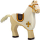 Holztiger fiabe e cavalieri: cavallo da competizione bianco 15x3x17cm, legno