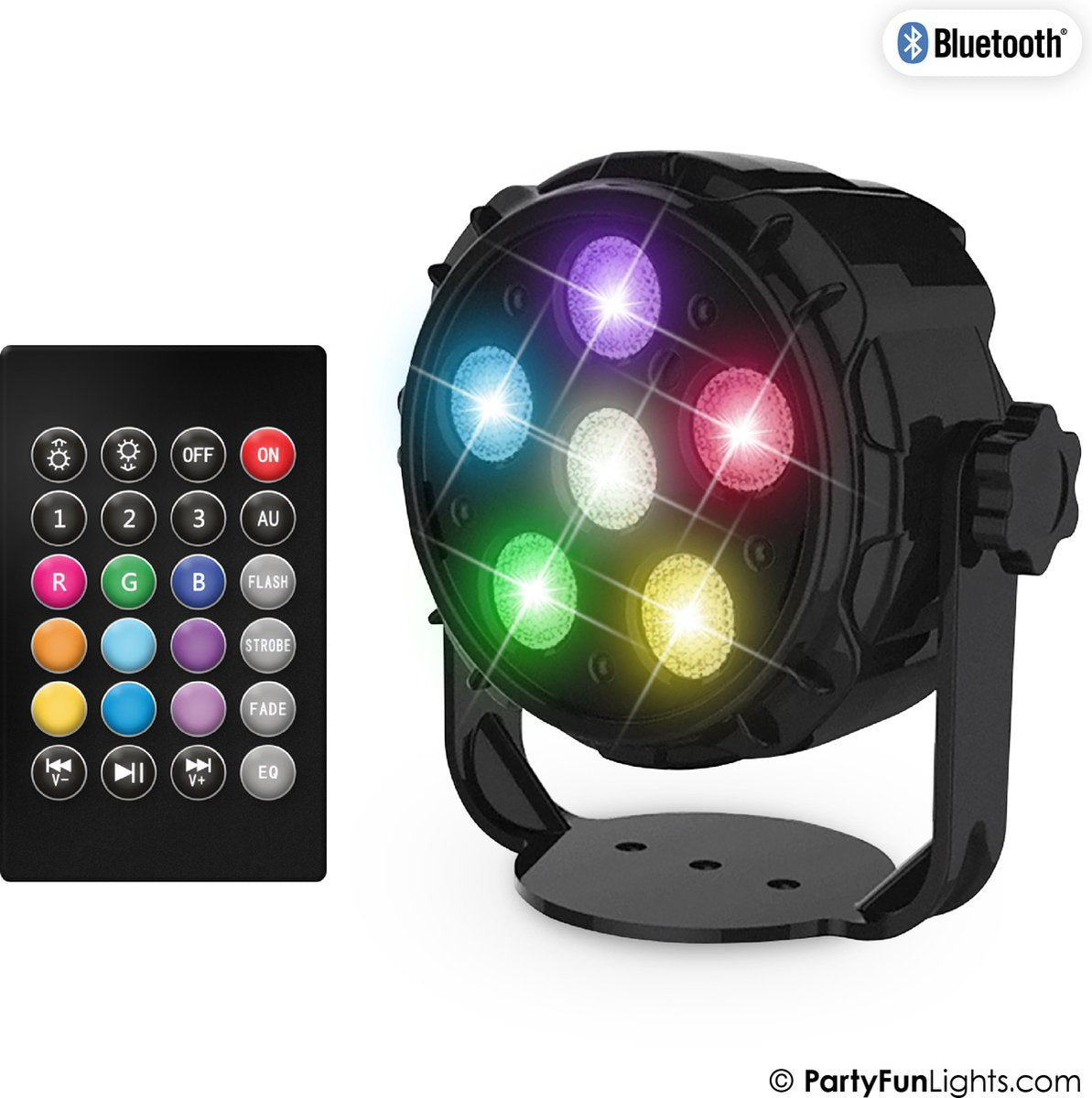 Funlights per feste - 6 LED - par - lampada da discoteca - USB - con telecomando