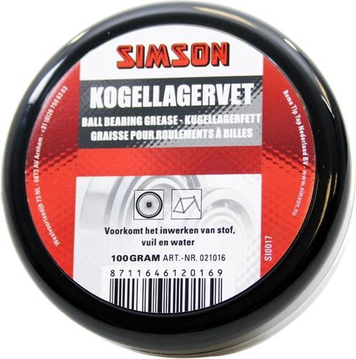 Simson Kogellagen Fat Black
