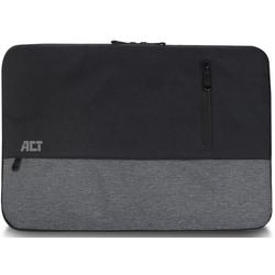 Actuar en la manga de laptop urbana de 15.6 pulgadas, gris negro