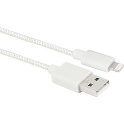 Actuar USB A a Lightning Load Data Cable 1M Nylon White