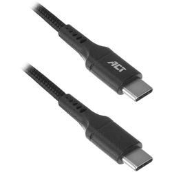 ACT USB-C Male a USB-C Cable de datos de carga masculina 1M Nylon