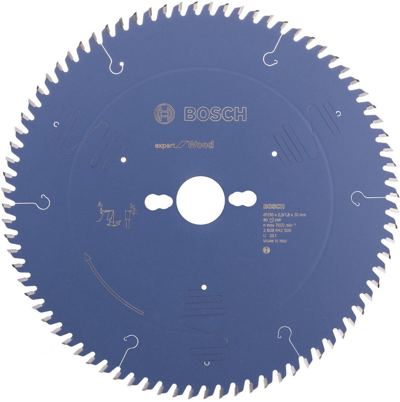 Lama per sega circolare Bosch Expert per legno - 250 x 30 x 2,5 mm - 80 denti