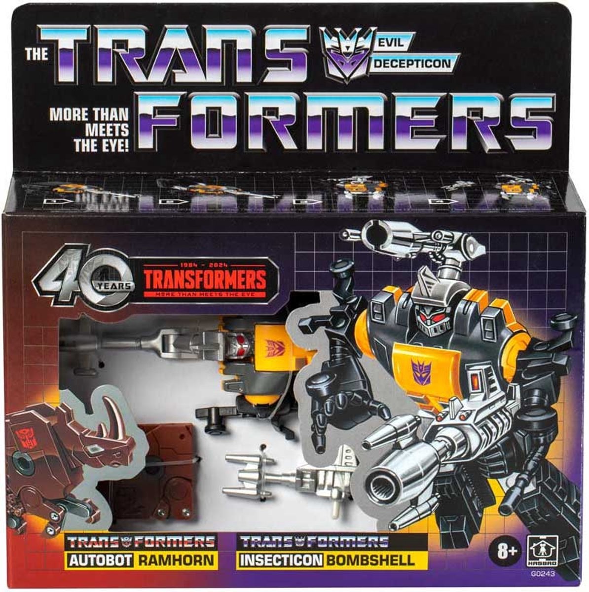 Hasbro Transformers G1 Retro Bombshell Ramhorn 40º aniversario. reedición