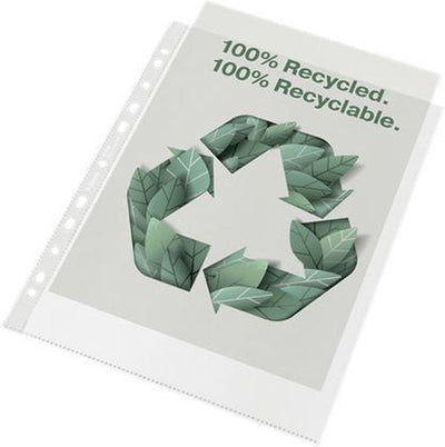 Esselte maxi bolso de exhibición a4 de polipropileno 100% reciclado - 70 micras - 50 fundas insertables transparentes y respetuosas con el medio ambiente - sostenibilidad - para trabajar desde casa - ideal para la oficina en casa