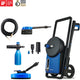 Nilfisk excellent 180-12 smart assistant – hogedrukreiniger met 180 bar druk, 12 m slang, smart assistant display, terrasreiniger, roterende borstel en rioolslang