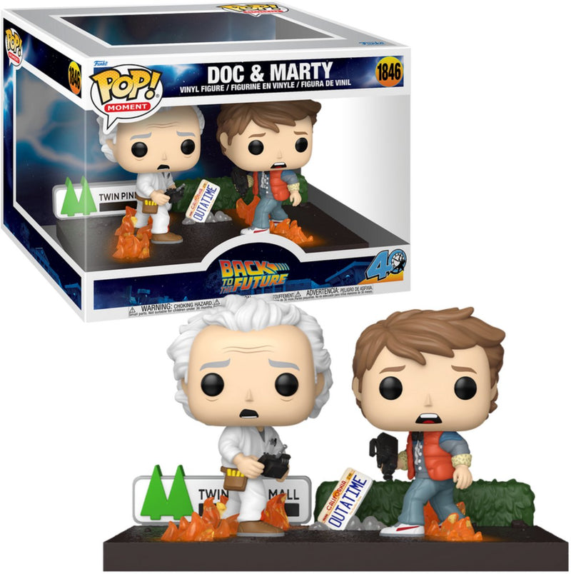 Funko zurück in die zukunft doc marty (pop! moment) figura in vinile 1846 unisex pop! - neutro - standard