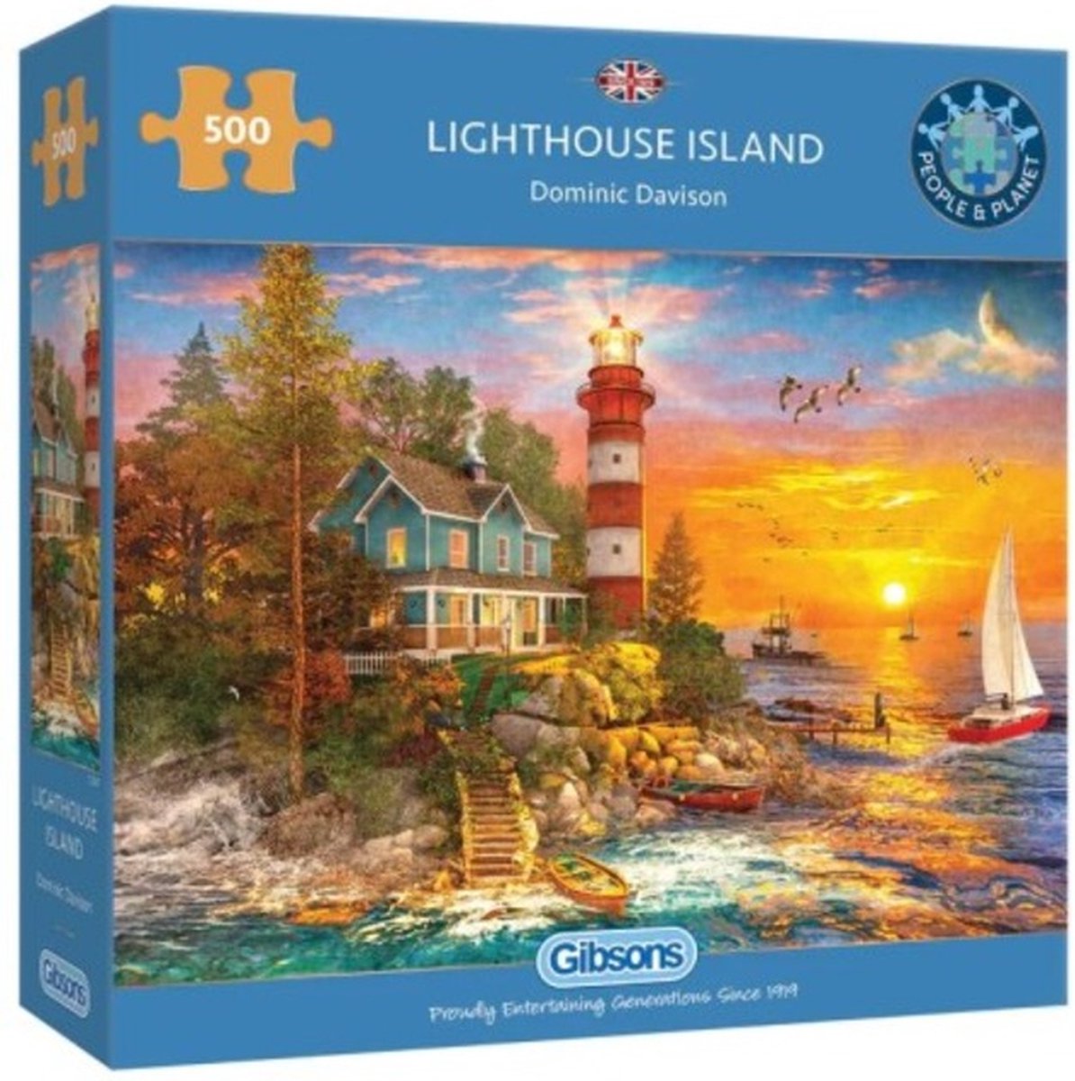 Gibsons - Lighthouse Island (di Dominic Davison) - 500 pezzi 48×34 cm (l×a) - puzzle per adulti