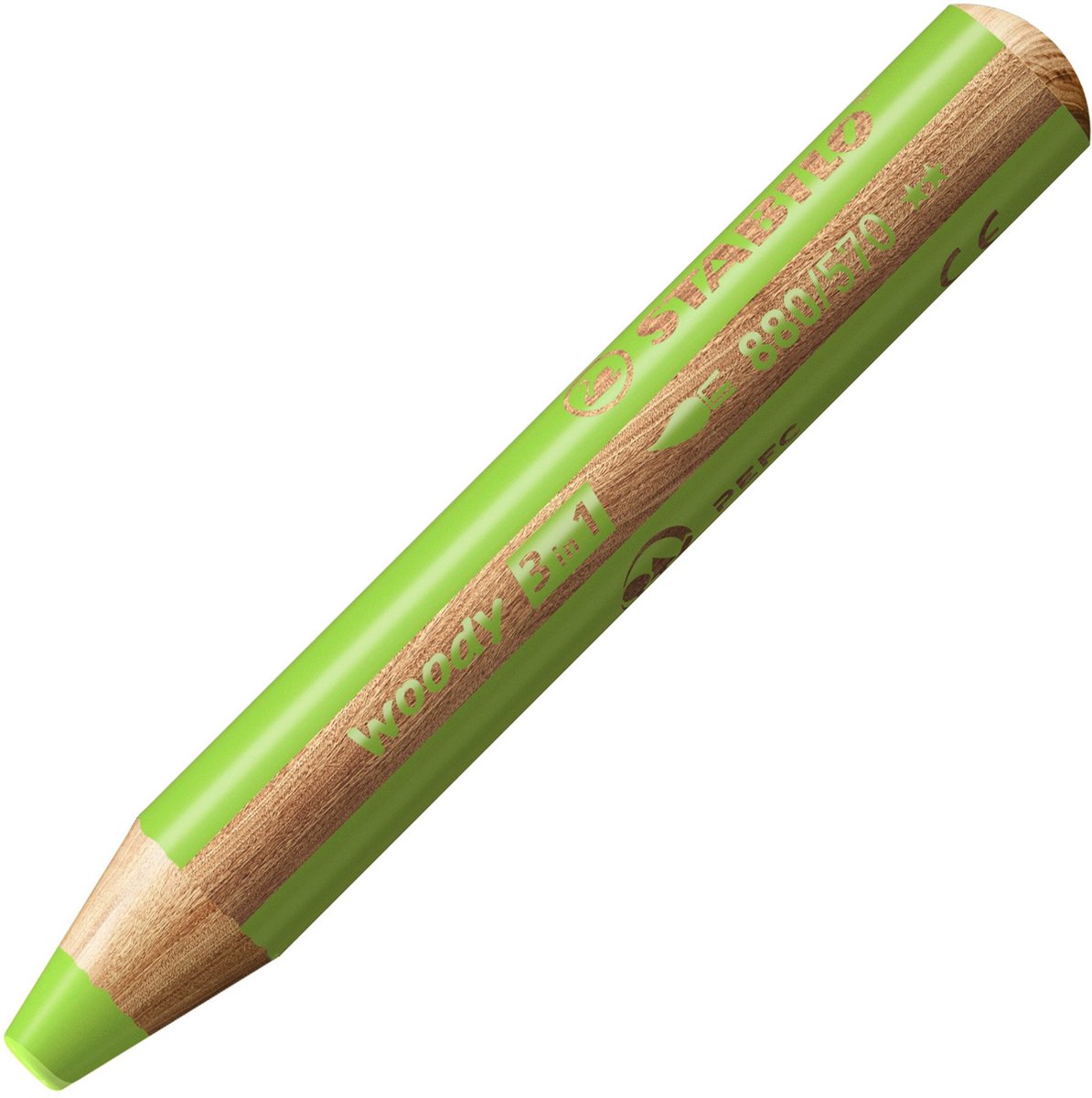 Stabilo Woody 880 3in1 - Green de hoja
