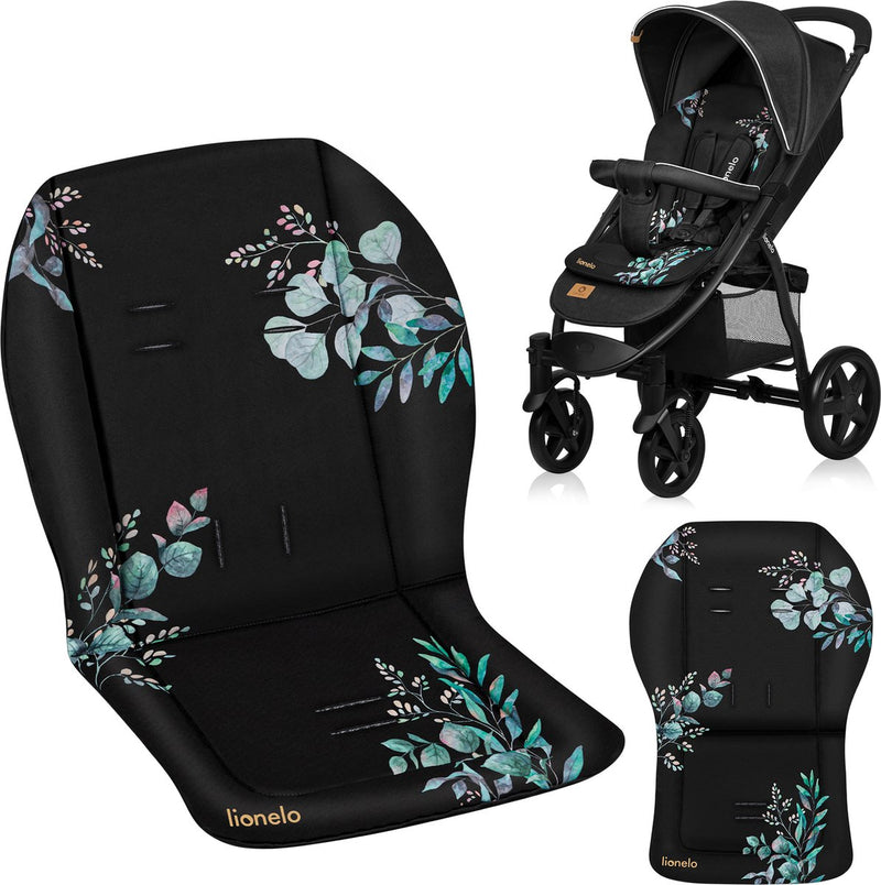 Fodera per sedile Lionelo - inserto cuscino universale per passeggino - design fronte-retro - tessuto idrorepellente - vestibilità flessibile - lavabile - piacevolmente morbida - momenti d'oro