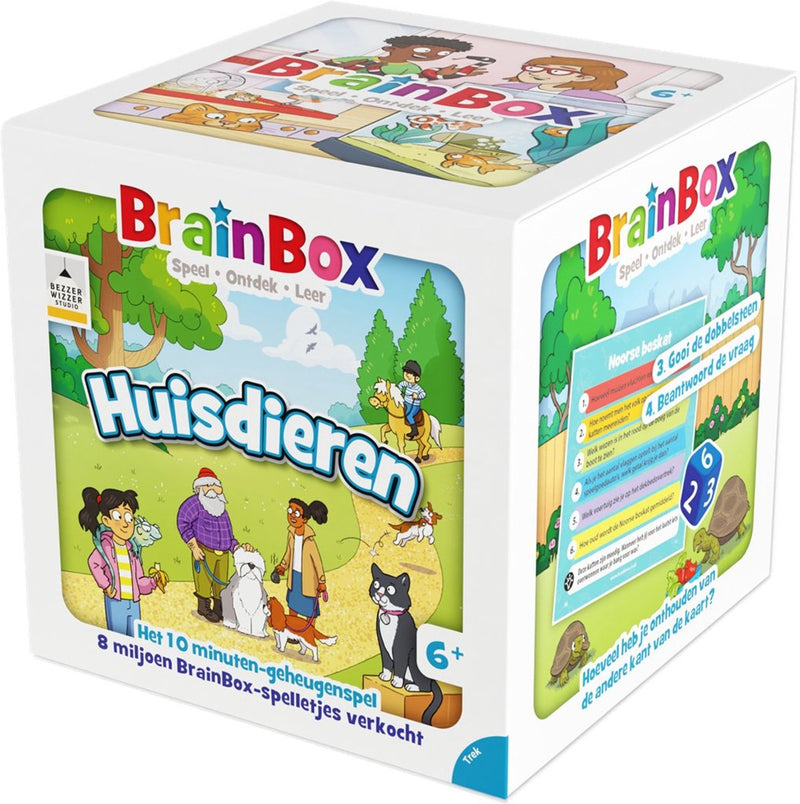 Asmodee juego de cartas educativo Brainbox Pets para niños.