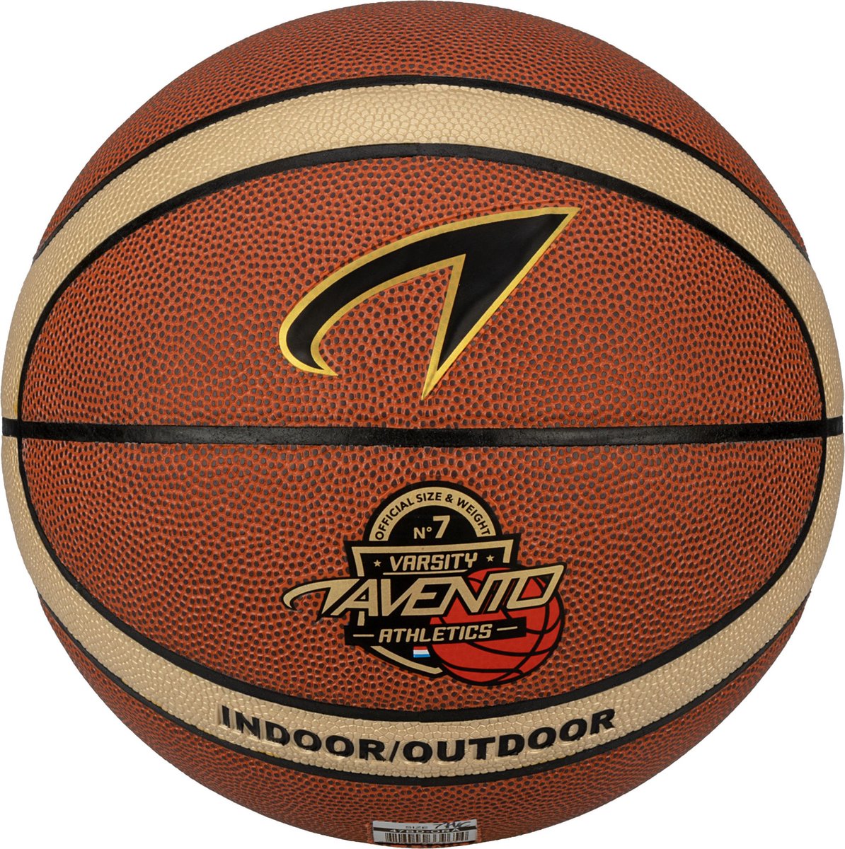 Avento basketbal - maat 7 - varsity athletics - oranje zwart