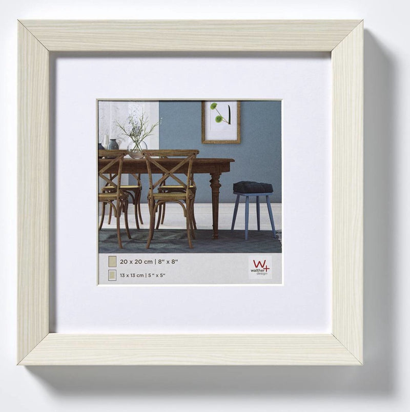 Walther fiorito - marco de madera mdf - tamaño foto 20x20 cm - blanco