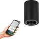 Eglo connect.z carosso-z smart opbouwlamp - gu10 - 9,5 cm - zwart|wit - instelbaar rgb wit licht - dimbaar - zigbee