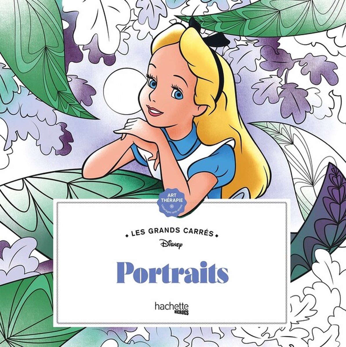 Hachette heroes les grands carrés retratos de disney - hachette - libro para colorear para adultos