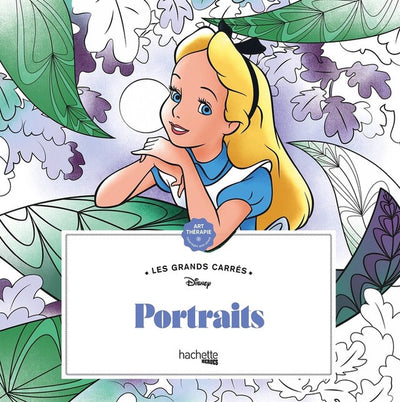 Hachette heroes les grands carrés disney portraits - hachette - coloring book for adults