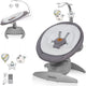 Lionelo mell wipstoel – afstandsbediening bluetooth – elektrische babyschommel – 360° draaibaar – 5 snelheden – 3 rugstanden – bewegingssensor – timer – 14 melodieën – speelboog – bamboekussen – wasbare bekleding – baby schommelstoel