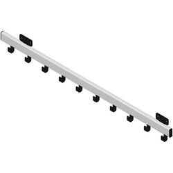 Appendiabiti da parete Vepa Bins 31184118 alluminio, nylon silver