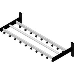 Vepa bins wall coat rack 31184125 aluminum, nylon silver