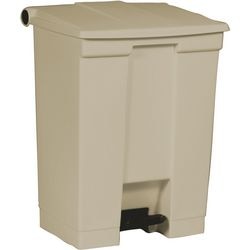 Papelera con pedal Rubbermaid 76052565 polietileno crema