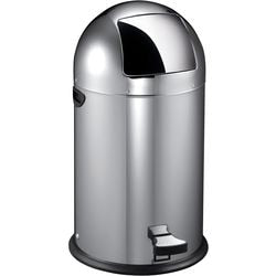 Eko cubo de basura con pedal 31046812 acero inoxidable (acero inoxidable) plata