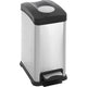 Eko cubo de basura con pedal 31054022 acero inoxidable (acero inoxidable) plateado
