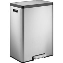 Eko cubo de basura con pedal 31187713 acero inoxidable (acero inoxidable) plata