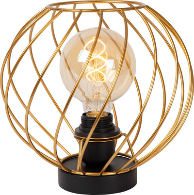 Lucide danza - lampada da tavolo - ø 25 cm - 1xe27 - ottone oro opaco