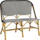 Mica decorations mandox sofa for outdoor - l98 x w60 x h93 cm - rattan - black, white
