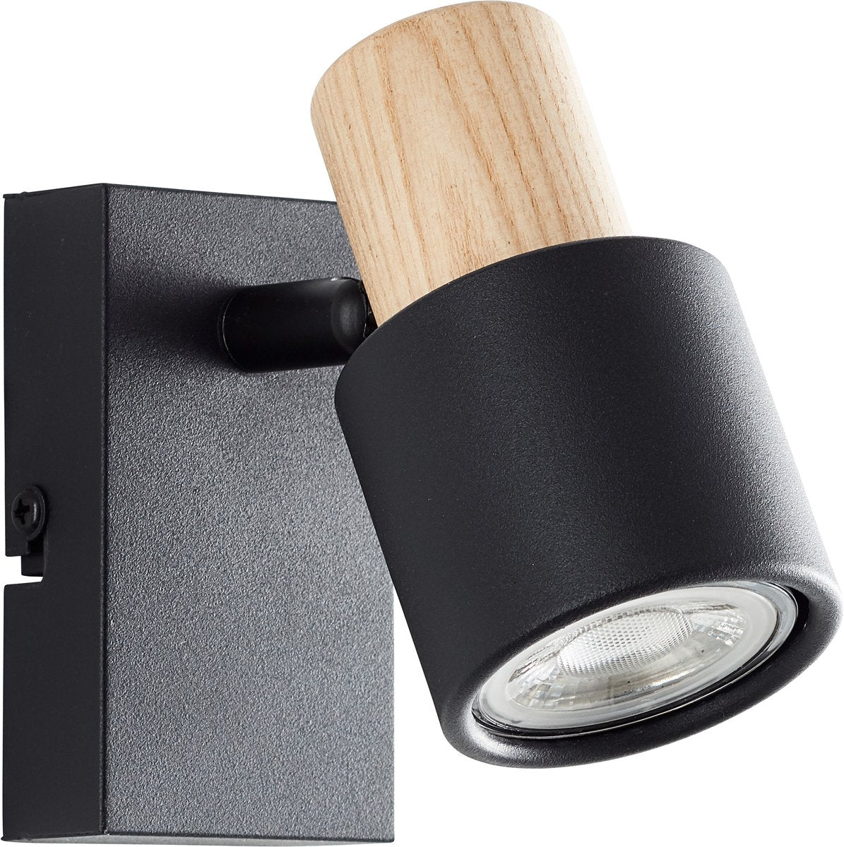 Brilliant pini - aplique - gu10 max 1x10w - madera negra