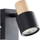 Brilliant pini - aplique - gu10 max 1x10w - madera negra