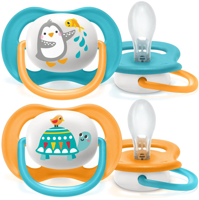 Philips avent - chupete ultra air happy - 6-18 m naranja