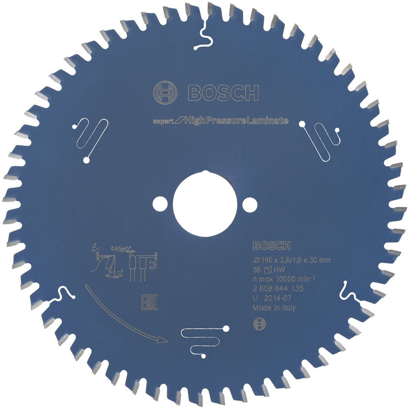 Lama per sega circolare Bosch Expert pannello truciolare laminato 190x30 - 56 denti