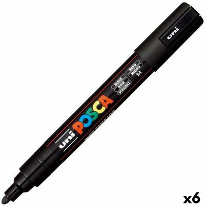 Posca - verfstift pc5m m zwart | 6 stuks