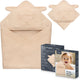 Lionelo muslin hooded baby towel - soft baby towel with hood made of 100% cotton muslin - soft bath cape with hood - breathable, hypoallergenic, irritation-free - excellent absorption - for newborns older children - 75x75 cm