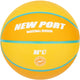 New port basketbal - mini - geel oranje - maat 1 - rubber butyl
