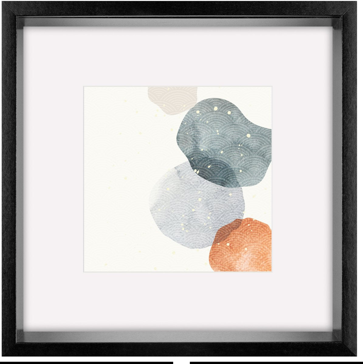 Walther shape - 3d fsc houten lijst - fotoformaat 50x50 cm - kunstglas - zwart