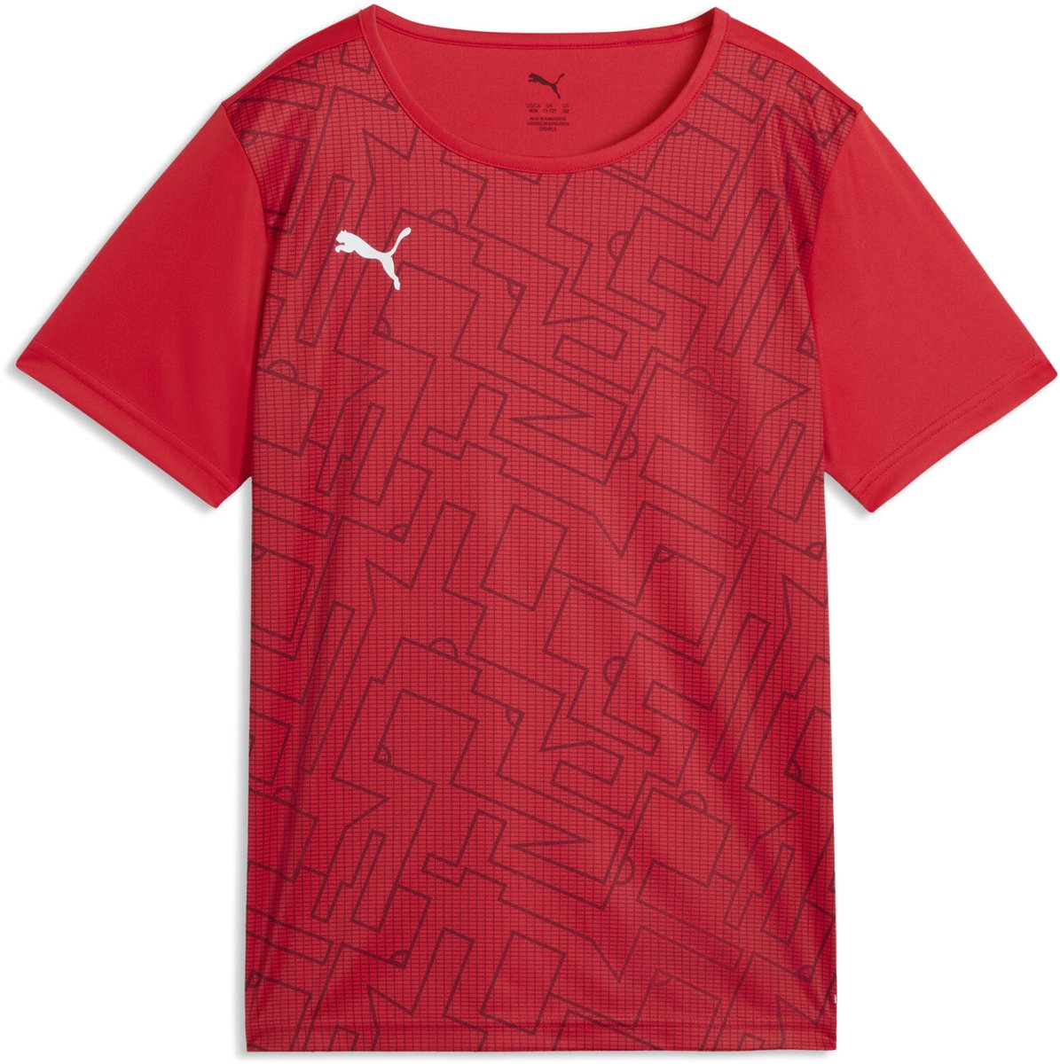 Puma individualrise graphic jersey jr jongens sportshirt - red-team regal red