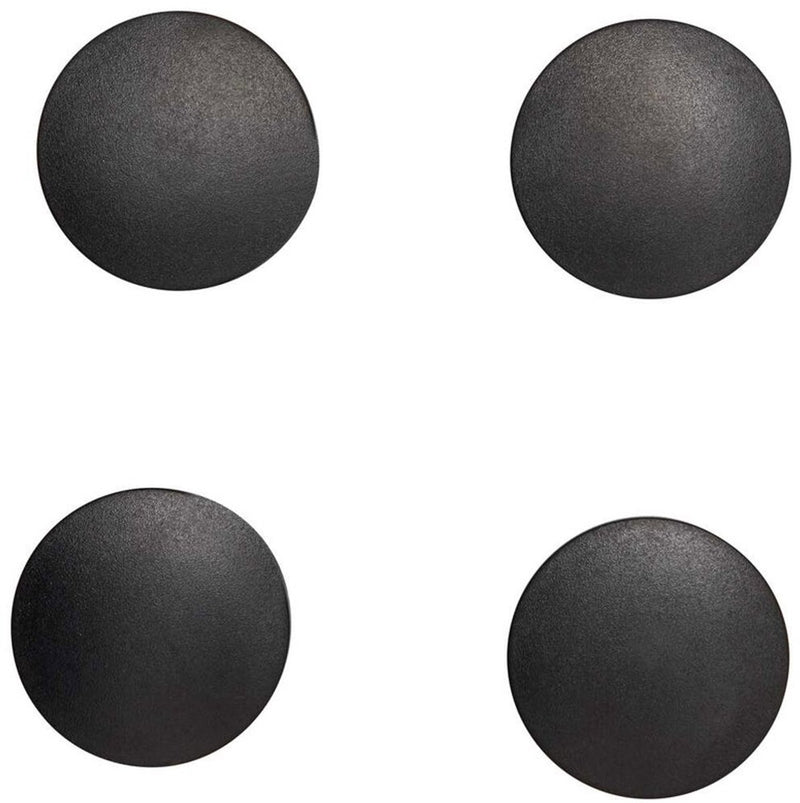 Maglio magnete rotondo solido 4 pezzi 1,5 kg plastica ferrite bruchsicher ø 3,8 x 1,25 cm nero