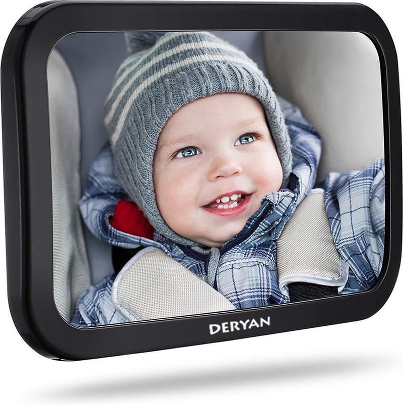 Deryan Luxury XL Specchio per auto per bambini regolabile - Specchio per auto per bambini - Specchio per sedile posteriore per bambini