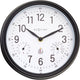 Nexttime jasmine – Reloj de pared con estación meteorológica – 23,5 cm – Metal – Blanco – Resistente a la intemperie
